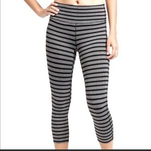 Athleta Striped Chaturanga Capri Legging